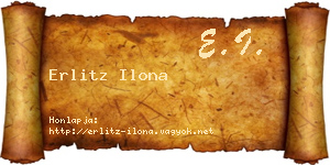 Erlitz Ilona névjegykártya