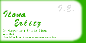 ilona erlitz business card